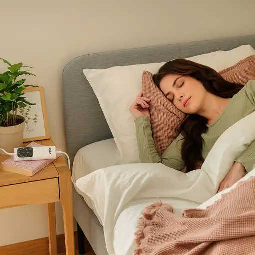 Calientacamas eléctrico, 150 W, 150x80 cm, Sueño Cálido en Algodón DAGA