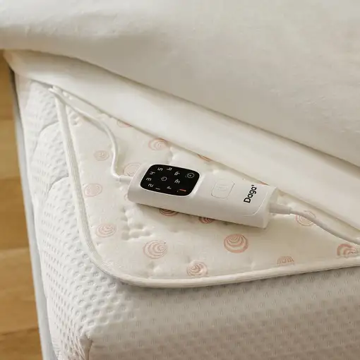 Calientacamas eléctrico, 150 W, 150x80 cm, Sueño Cálido en Algodón DAGA