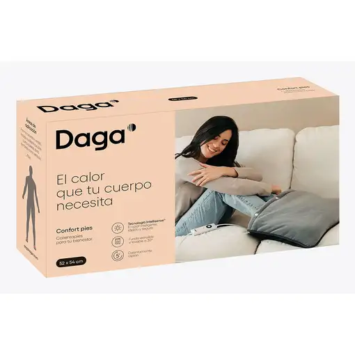 Calientapiés eléctrico, 110 W, 54,5x52 cm, Confort Pies 16873 DAGA
