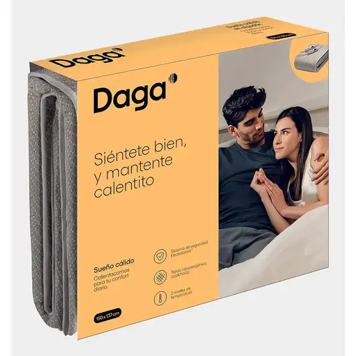 Calientacamas eléctrico, 150x137 cm, Sueño Cálido Matrimonio DAGA