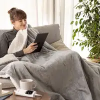 Manta eléctrica gris, 160x120 cm, Relax Suave Elegante DAGA