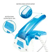 Plancha vapor-seco suela antiadherente 1000 W Azul TMPPL010 TM ELECTRON