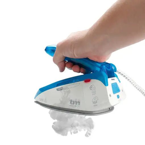 Plancha vapor-seco suela antiadherente 1000 W Azul TMPPL010 TM ELECTRON