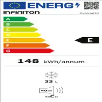 Infiniton CV-33L5WEC congelador Congelador vertical Independiente 33 L E Blanco