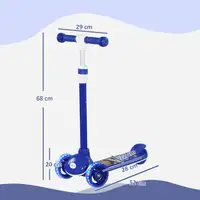 Patinete para Niños con 3 Ruedas 52x29x63-76cm Azul AIYAPLAY Patinete para Niños con 3 Ruedas 52x29x63-76cm Azul AIYAPLAY