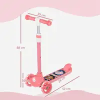 Patinete para Niños con 3 Ruedas 52x29x63-76cm Rosa AIYAPLAY Patinete para Niños con 3 Ruedas 52x29x63-76cm Rosa AIYAPLAY