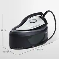 Centro de Planchado 2800W 100 g/min Función ECO Suela de Cerámica HOMCOM Centro de Planchado 2800W 100 g/min Función ECO Suela de Cerámica HOMCOM