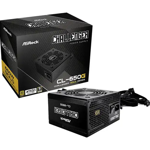 Asrock CL-650G Challenger unidad de fuente de alimentación 650 W 20+4 pin ATX ATX