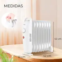Yoevu-Mini Radiador de aceite bajo consumo 9 elementos, 1000W, portátil Yoevu-Mini Radiador de aceite bajo consumo 9 elementos, 1000W, portátil
