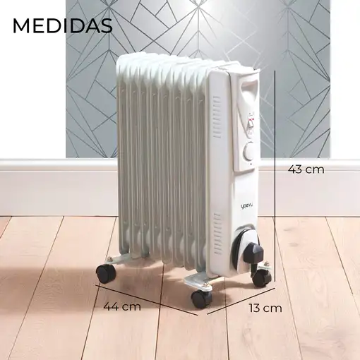 Yoevu-Radiador de aceite bajo consumo 9 elementos, 2000W, 3 potencias