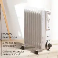 Yoevu-Radiador de aceite bajo consumo 9 elementos, 2000W, 3 potencias Yoevu-Radiador de aceite bajo consumo 9 elementos, 2000W, 3 potencias