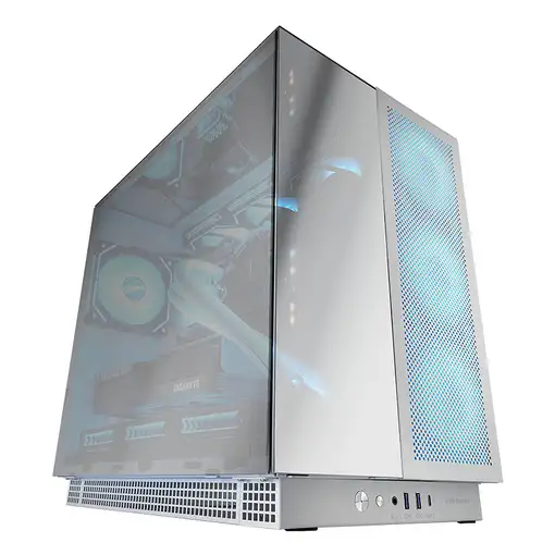 Mars Gaming MC-NOVA3, Caja Gaming Custom XXL E-ATX, Tripe Cristal Cromado Continuo
