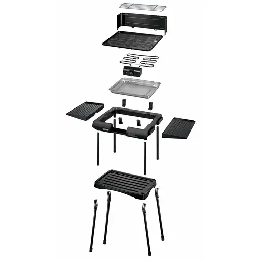 Unold 58565 barbacoa y parrilla al aire libre Isla de cocina Eléctrico Negro 1600