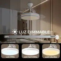 Yoevu EOS ONE - Ventilador de techo con luz led, motor DC, 6 velocidades Yoevu EOS ONE - Ventilador de techo con luz led, motor DC, 6 velocidades