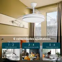 Yoevu EOS ONE - Ventilador de techo con luz led, motor DC, 6 velocidades Yoevu EOS ONE - Ventilador de techo con luz led, motor DC, 6 velocidades
