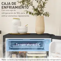 Mini Nevera Silenciosa 91 L Clase E con Estantes Ajustables Negro HOMCOM
