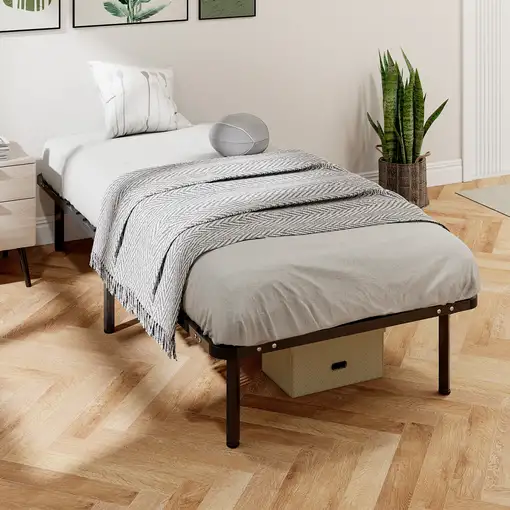 Somier 90x190 cm Altura 26 cm Estructura de Cama con Almacenaje Debajo HOMCOM