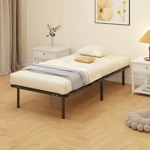 Somier 90x190 cm Altura 26 cm Estructura de Cama con Almacenaje Debajo HOMCOM