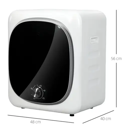 Secadora de Evacuación 4 KG 800W Función Antiarrugas Blanco HOMCOM