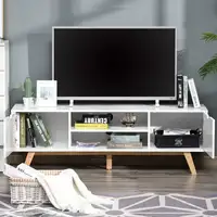 Armario para TV con Armarios Estantes Administración de Cables 150x39x50 HOMCOM