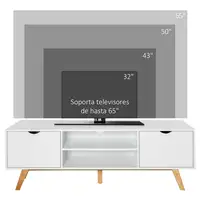 Armario para TV con Armarios Estantes Administración de Cables 150x39x50 HOMCOM