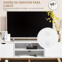 Armario para TV con Armarios Estantes Administración de Cables 150x39x50 HOMCOM