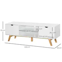 Armario para TV con Armarios Estantes Administración de Cables 150x39x50 HOMCOM