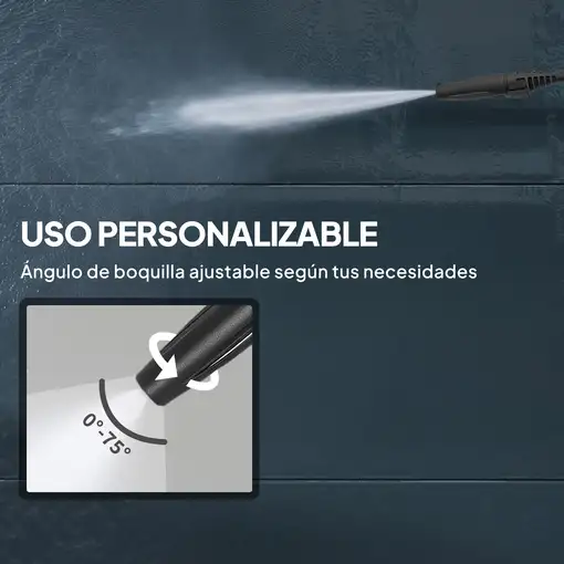 Hidrolimpiadora de Alta Presión 1800W Caudal 420 L/h Presión 150 Bar Outsunny