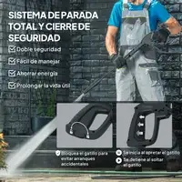 Hidrolimpiadora de Alta Presión 1800W Caudal 420 L/h Presión 150 Bar Outsunny