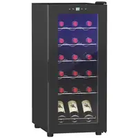 Nevera Vinos 18 Botellas 50L con Luz LED Interior Pantalla Táctil Digital HOMCOM Nevera Vinos 18 Botellas 50L con Luz LED Interior Pantalla Táctil Digital HOMCOM