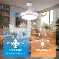 Yoevu Espartan - Ventilador de techo con luz led, motor DC, wifi, 6 velocidades Yoevu Espartan - Ventilador de techo con luz led, motor DC, wifi, 6 velocidades