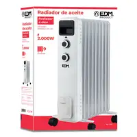 EDM 07124 Interior Blanco 2000 W Radiador de aceite eléctrico EDM 07124 Interior Blanco 2000 W Radiador de aceite eléctrico