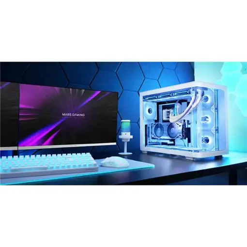 Mars Gaming MC-FUSION, Caja Gaming ATX, Ventana Lateral Completa y Frontal Curvo C