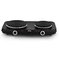 Wëasy PLW225 hobs Negro Encimera 47 cm Hornillo eléctrico / Placa eléctrica 2 zona
