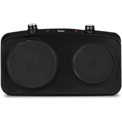 Wëasy PLW225 hobs Negro Encimera 47 cm Hornillo eléctrico / Placa eléctrica 2 zona