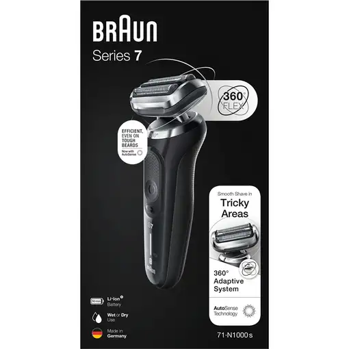 Braun Series 7 71-N1000s Máquina de afeitar de láminas Negro