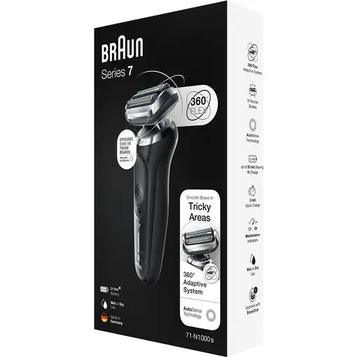 Braun Series 7 71-N1000s Máquina de afeitar de láminas Negro
