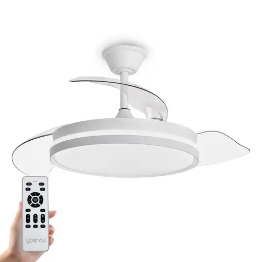 Yoevu ESPARTAN ONE - Ventilador de techo con luz led, motor DC, 6 velocidades Yoevu ESPARTAN ONE - Ventilador de techo con luz led, motor DC, 6 velocidades