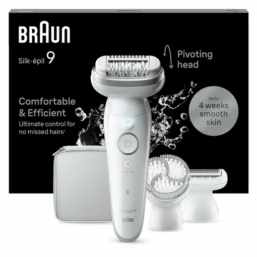 Braun Silk-épil 9 9-061 40 pinzas Plata, Blanco