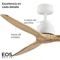 Yoevu Helix Haya-Ventilador de techo con wifi sin luz, 6 velocidades, aspa madera Yoevu Helix Haya-Ventilador de techo con wifi sin luz, 6 velocidades, aspa madera