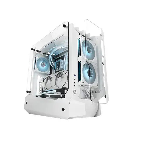 Mars Gaming MC-EDGE, Caja Gaming ATX, Open Air, Triple Panel Cristal Templado