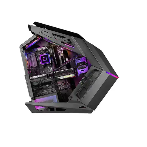 Mars Gaming MC-TITAN, Caja Gaming RGB XXL ATX,Doble Tira LED e Iluminación Frontal