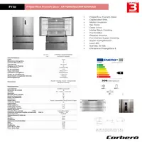 Corbero CFFDM61023NFXINMAD nevera puerta lado a lado Independiente 516 L E Acero