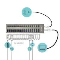 i-tec USB 3.0 Charging HUB 16port + Power Adapter 90 W i-tec USB 3.0 Charging HUB 16port + Power Adapter 90 W