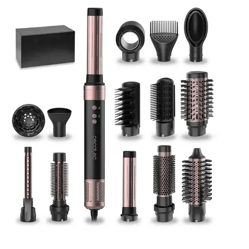 Cecotec Bamba CeramicCare 14in1 AirGlam Kit de peluquería Negro 1400 W 1,8 m