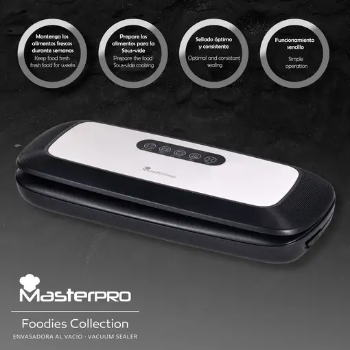 Envasadora al vacio -60kpa en Acero inoxidable FOODIES MasterPRO