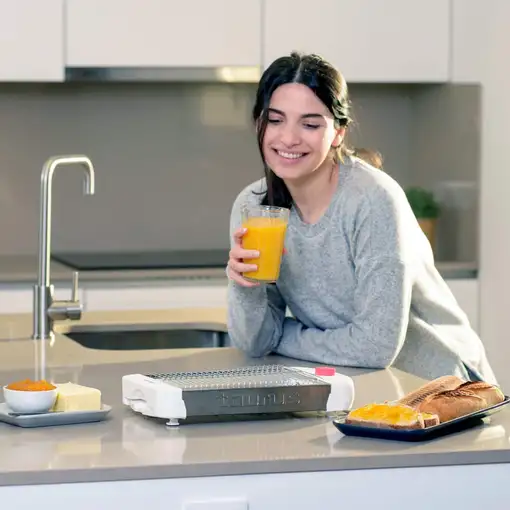 Tostador plano Taurus modelo Astrea 600W - rejilla 24x20, 2 resistencias de cuarzo