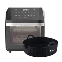Set de Freidora de aire de 11L 1800W + Bandeja de Horno redonda de silicona Set de Freidora de aire de 11L 1800W + Bandeja de Horno redonda de silicona