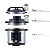 Kit de Freidora de Aire con olla a presión de 1500W de 6L + Spray  de aceite