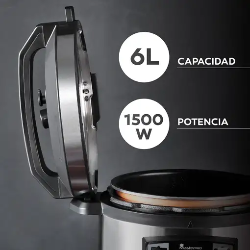 Kit de Freidora de Aire con olla a presión de 1500W de 6L + Spray  de aceite